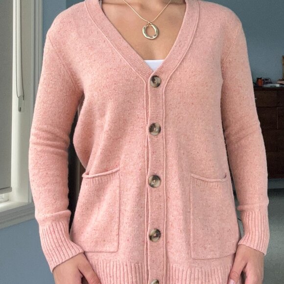 Madewell Pink Cardigan - Picture 1 of 5